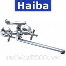 Смеситель для ванны длинный нос HAIBA DOMINOX  SATIN EURO (CHR-140)