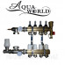 Коллектор с расходомерами в сборе на 6 выходов Aqua World для тёплого пола