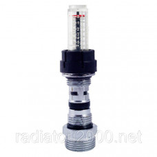 Регулировочный клапан с расходомером 1/2"х3/4" FADO для коллектора