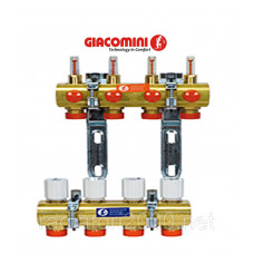 Коллектор Giacomini для систем отопления с лучевой разводкой на 6 контуров