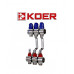Коллекторный блок с термодатчиком и расходомером Koer KR.1110-03 1”x3 WAYS
