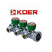 Koer 1122-3 1”x3 WAYS коллектор вентильный с фитингом